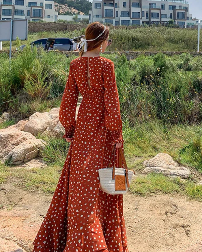 Anushka Sharma Polka Cut-Out Ruffle Dress