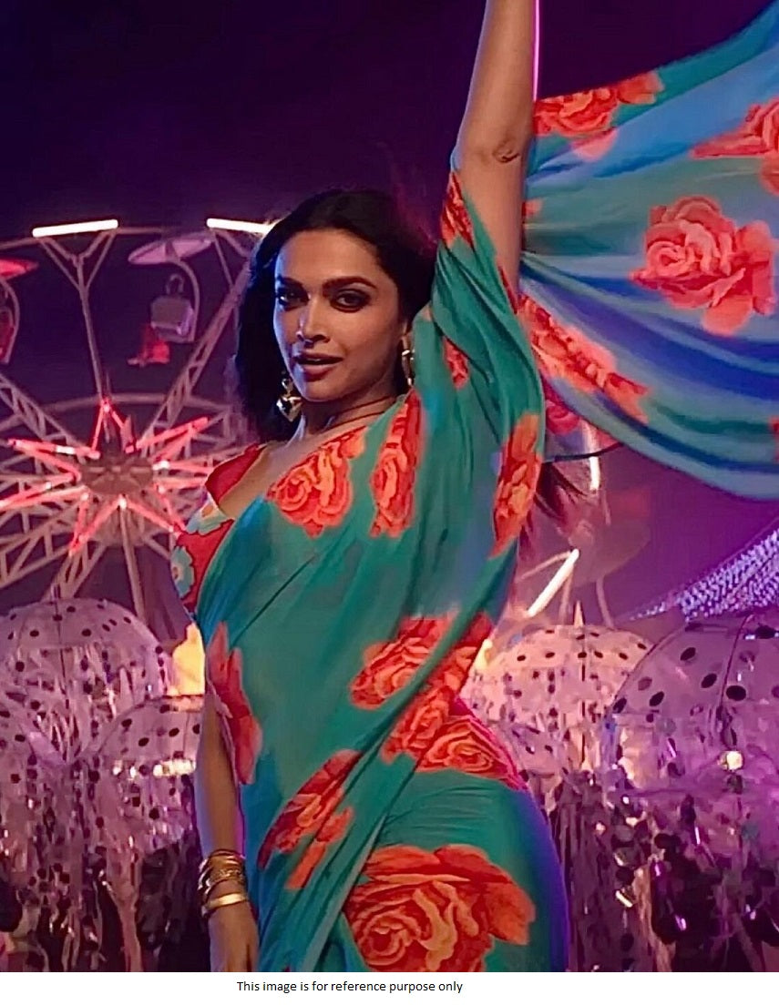 Deepika Padukone Emerald Bloom Saree