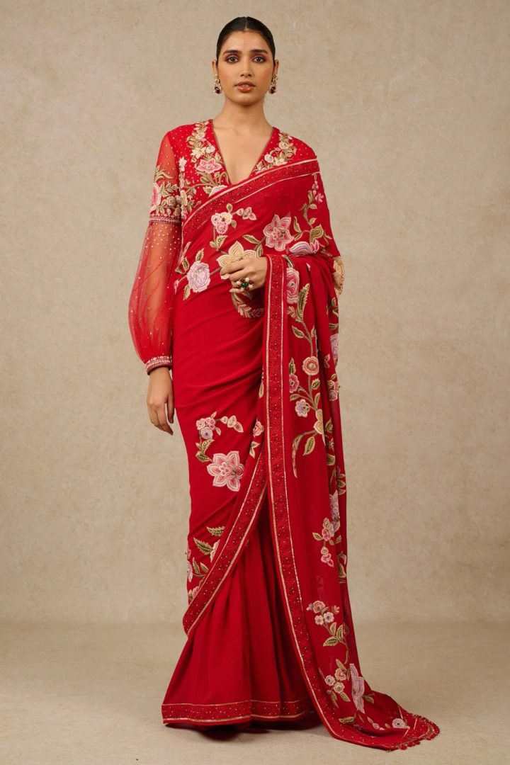 Saira Rosé Luxe Saree Set