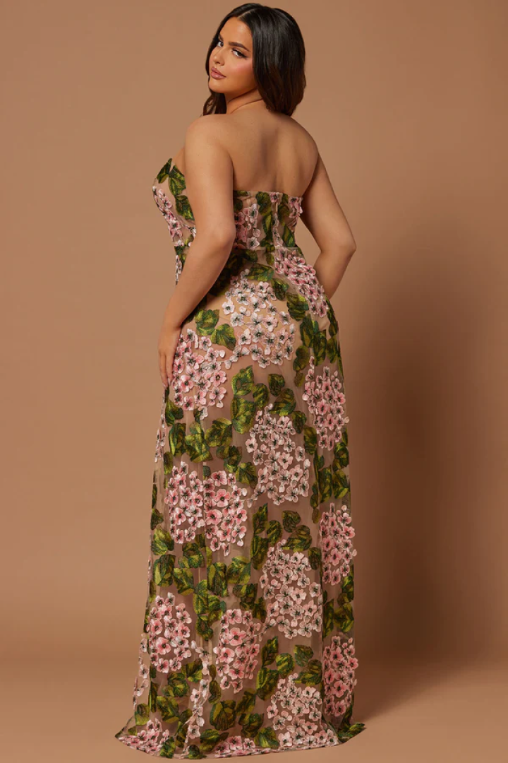 Elodie Floral Embroidered Gown