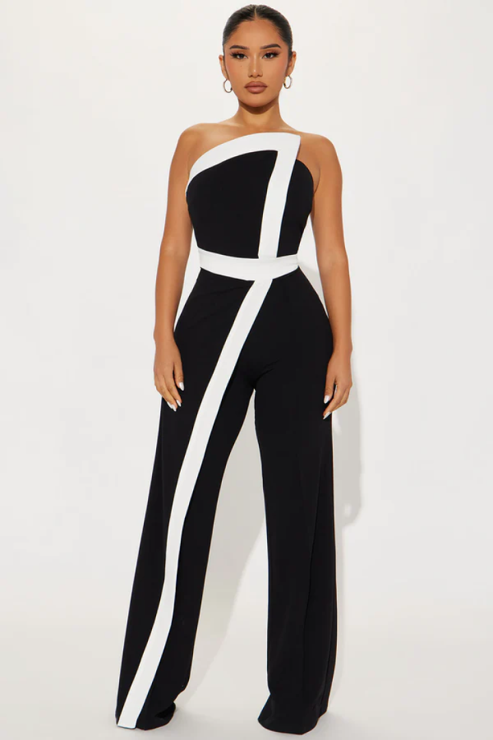 Monochrome Maven Jumpsuit