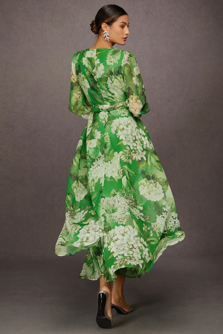 Emerald Garden Bloom Maxi Dress