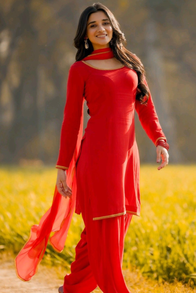 Scarlet Radiance Punjabi Patiala Suit