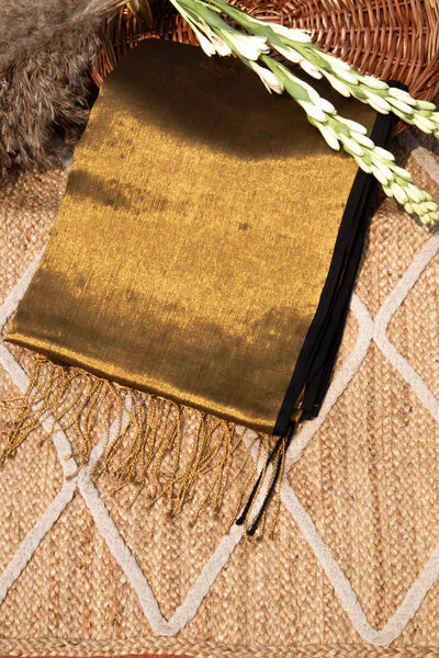 Bhagyashree Dasani Golden Tissue Silk Elegance Saree