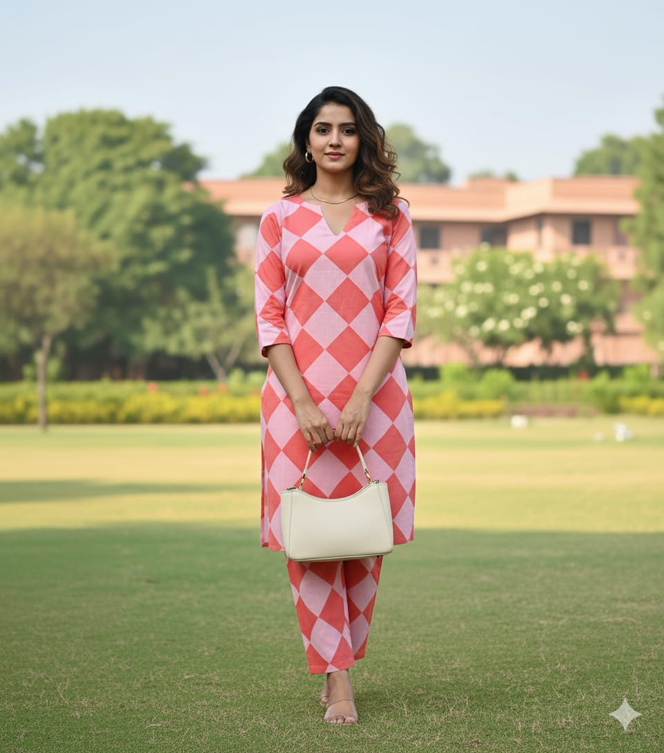 Karisma Kapoor inspired Geometric Printed Coord Set