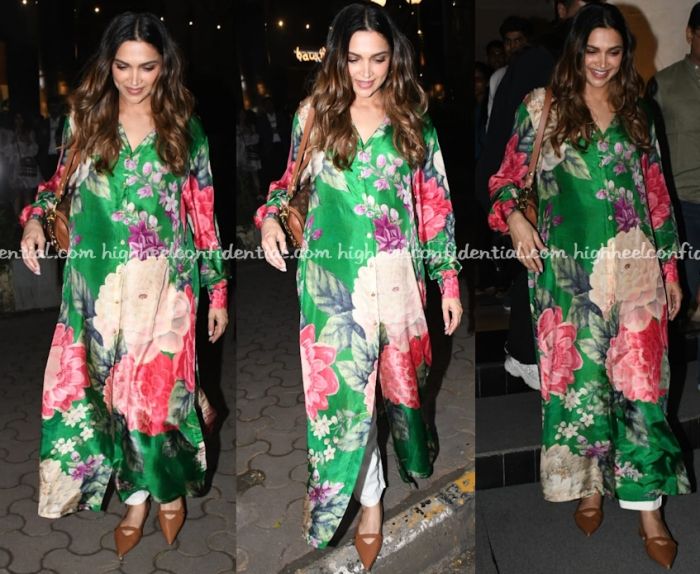 Deepika Padukone Inspired Emerald Bloom Co-Ord Set