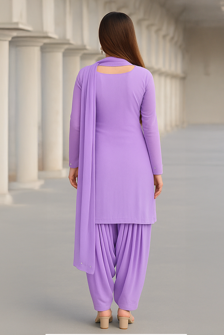 Lavender Elegance Punjabi Patiala Suit
