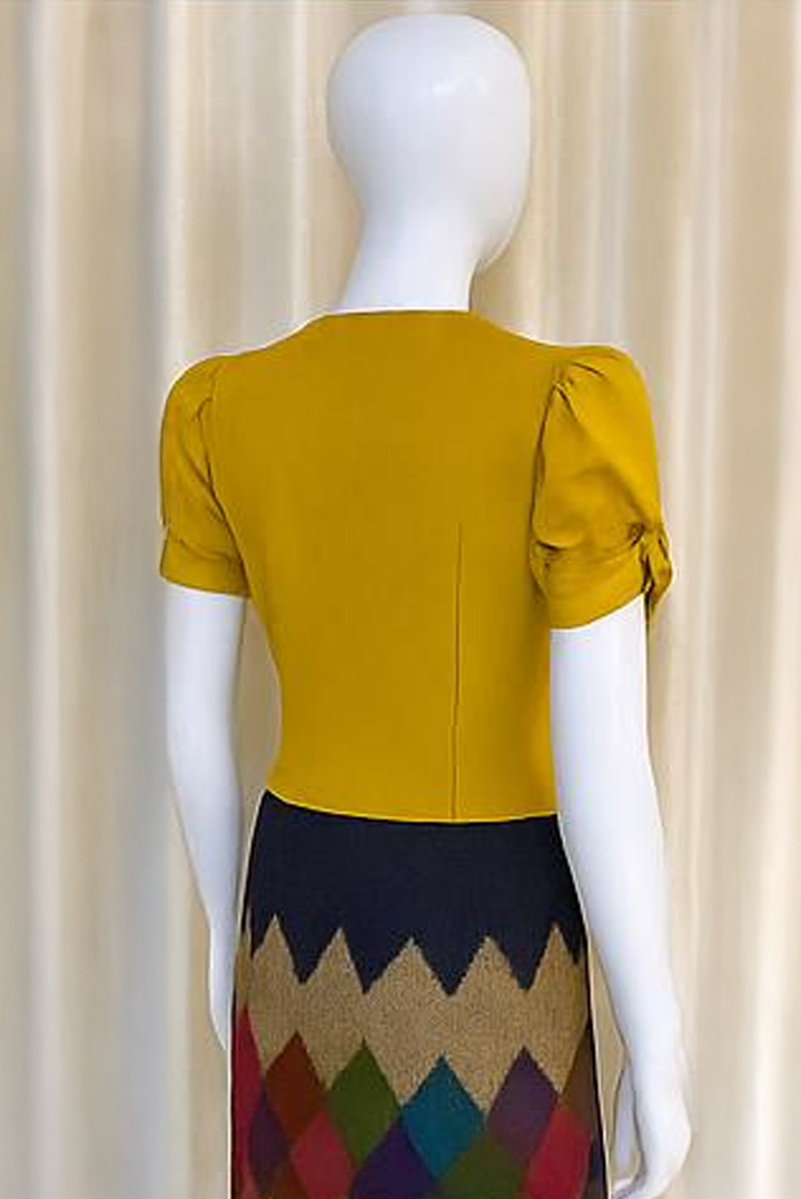 Mustard Ruffle Blouse top